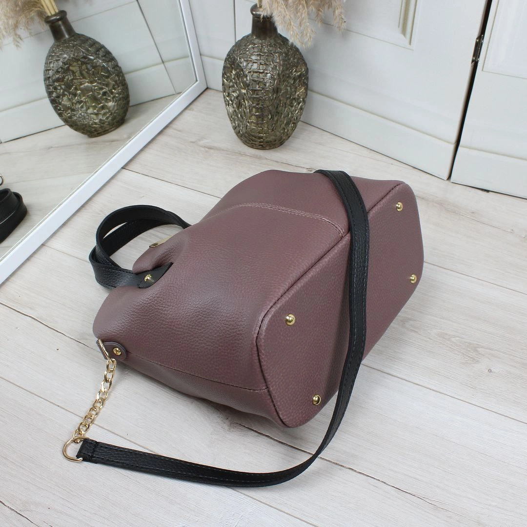 Сумка темна пудра класична вишукана для вечірнього виходу